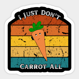 I Just Don’t Carrot All – Retro Edition Sticker